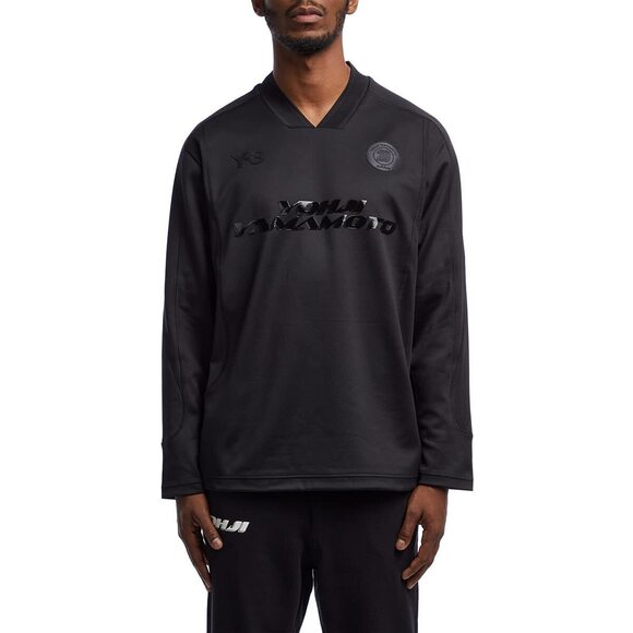 adidas Football Logo Long Sleeve T-Shirt Black SM